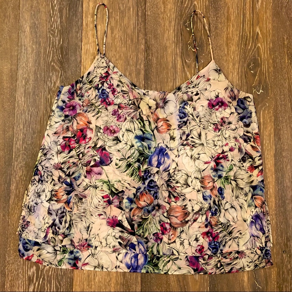 Cute floral tank stop